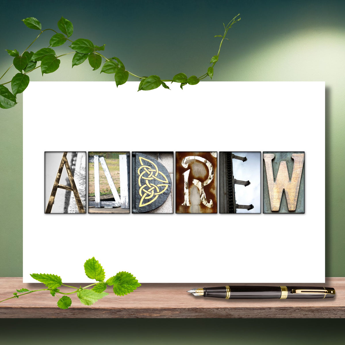 First Name Gift Best Name Wall Art Gift For Him - Any Name Printable – Letter Art Gifts