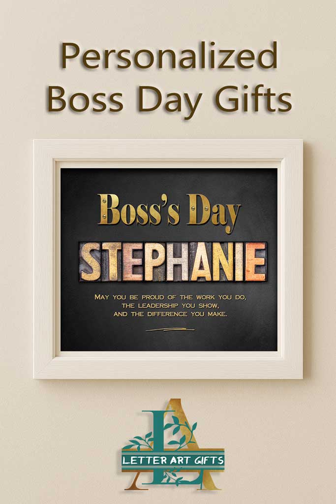 personalized gift for a boss with custom name design for Boss's Day 