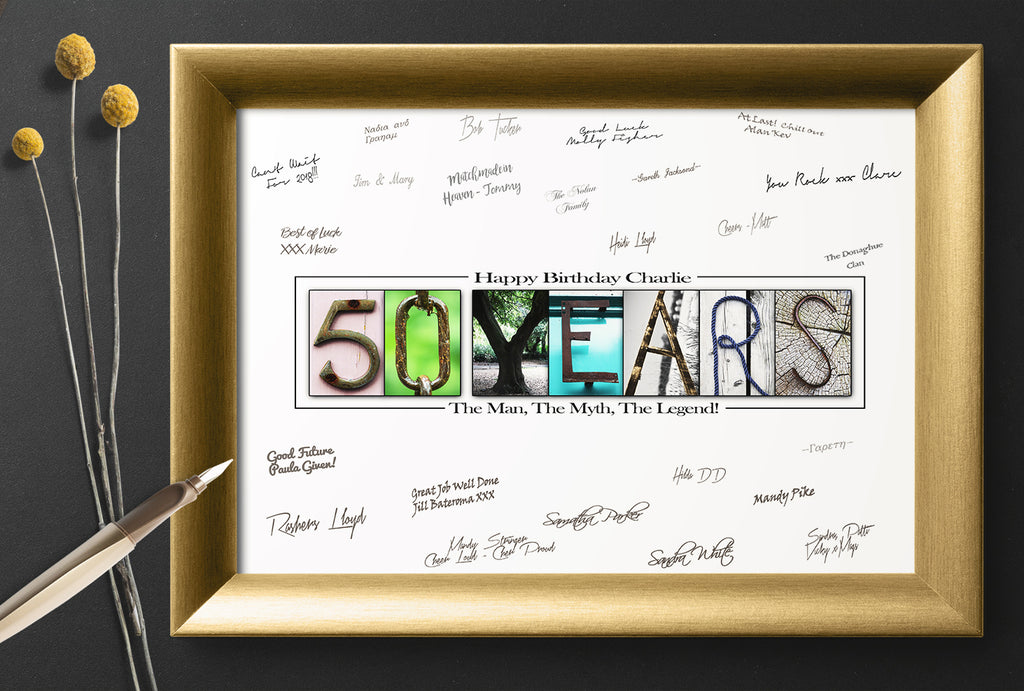 Birthday Guest Book King for 50th party
