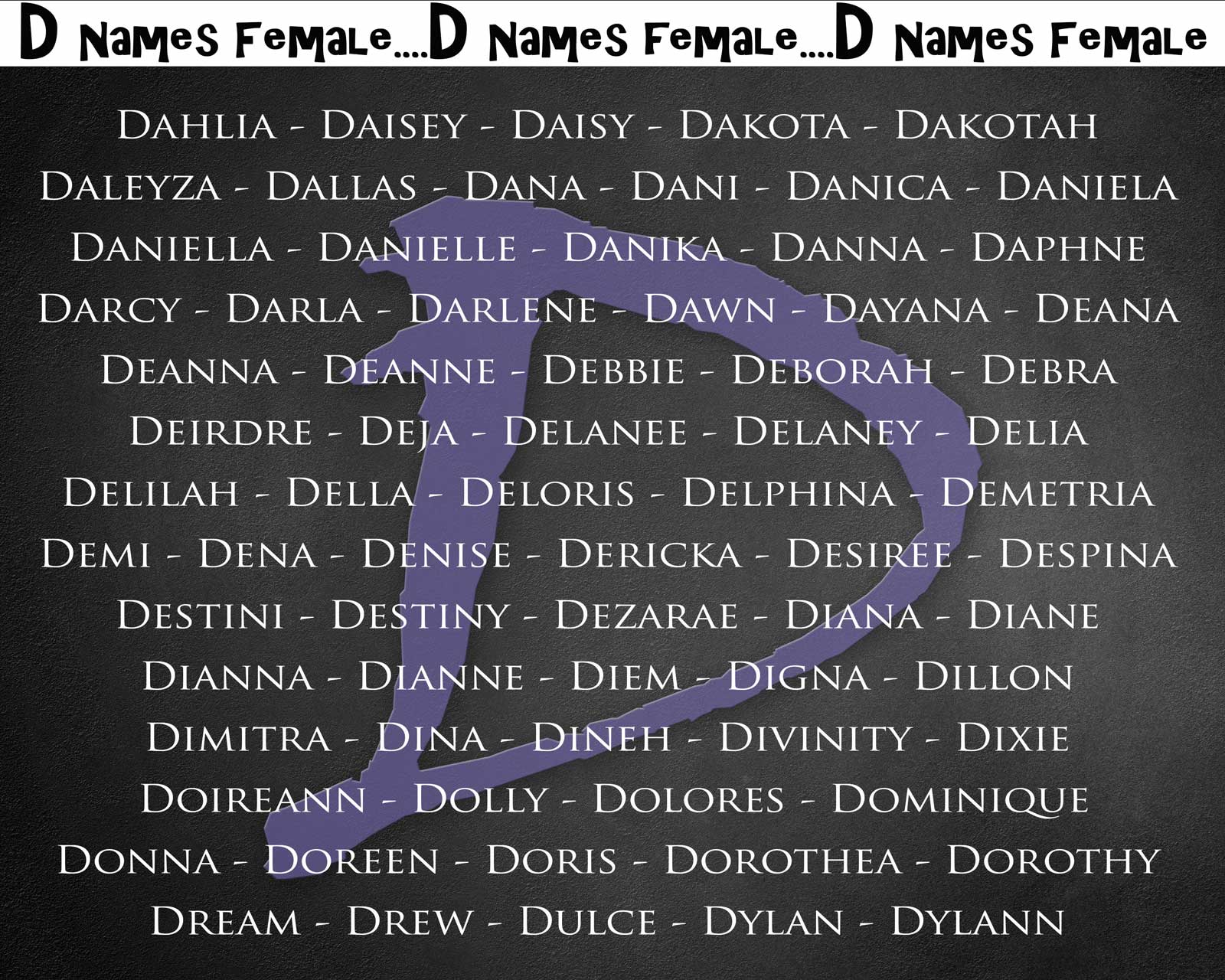 D Names D And D Girl Names