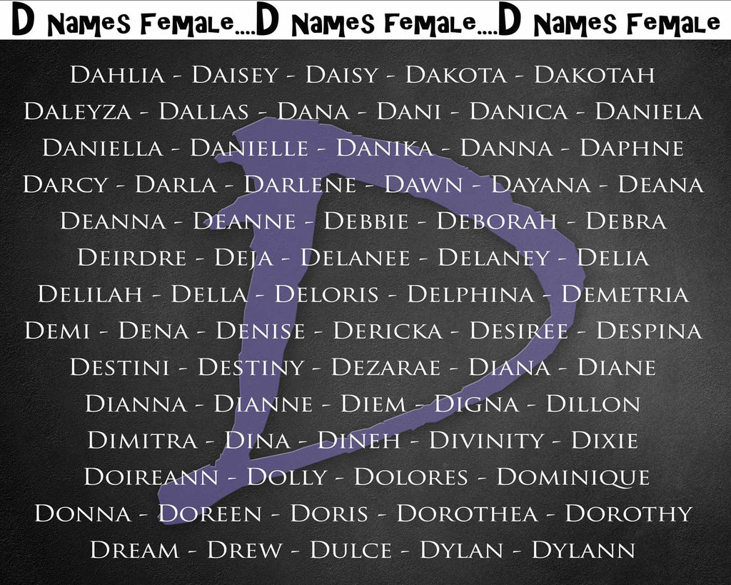 D Name for girls