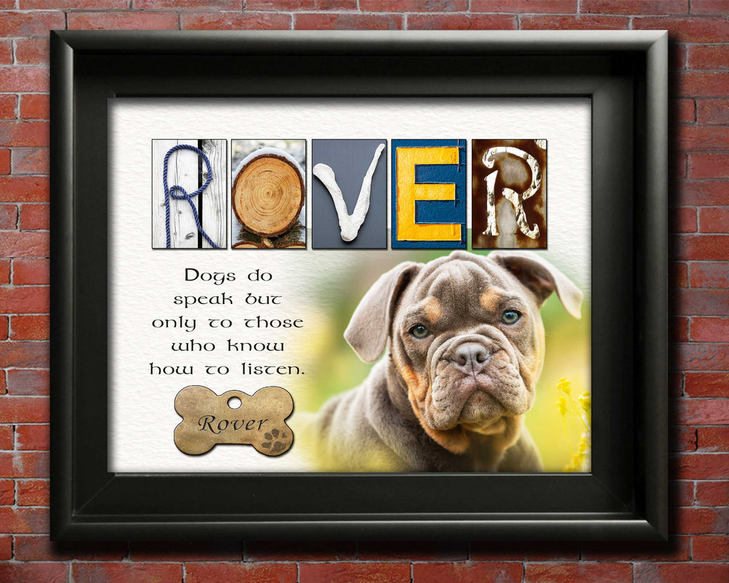 Custom Quote gift for Dog Lovers Wall Art