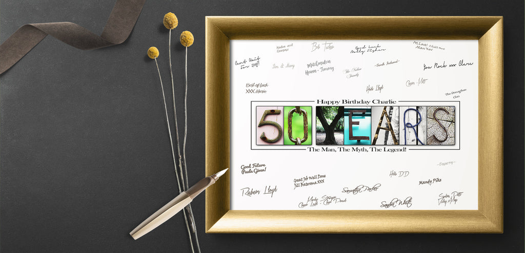 Birthday Guest book Printable 50 Years