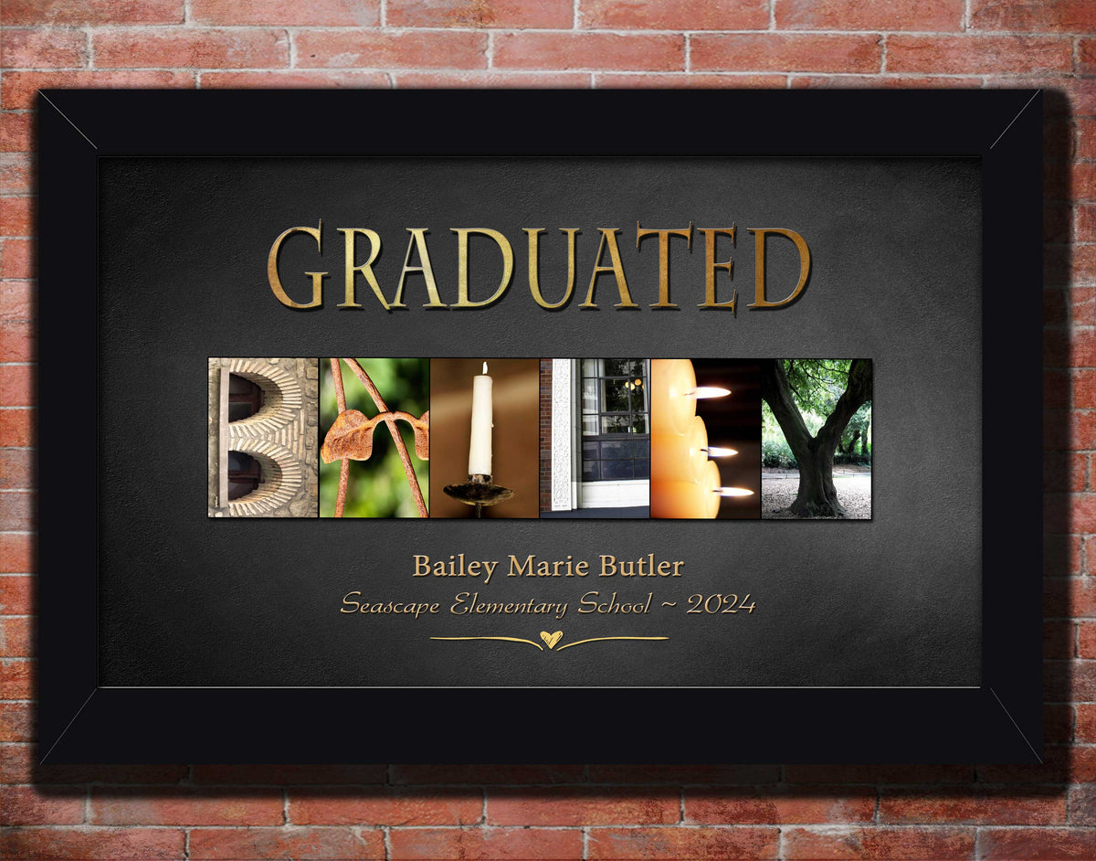 Graduation Artwork Name Gift to celebrate Graduates Achievements - Son ...