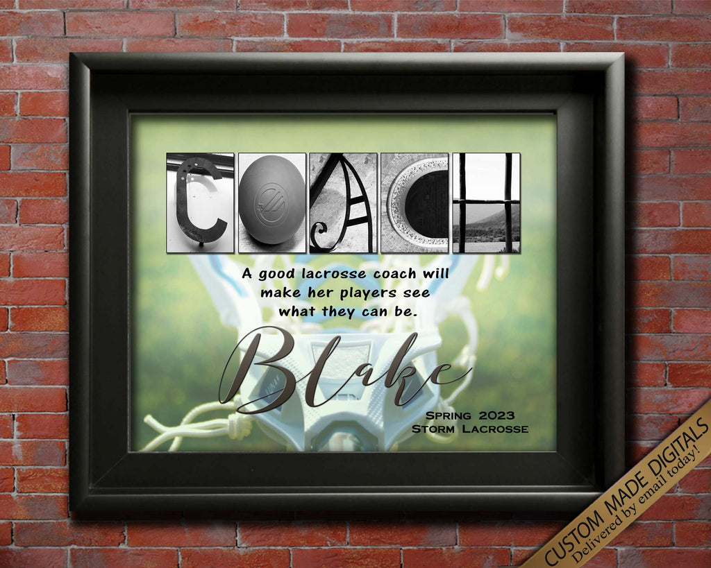 Gift for Lacrosse Coach sign