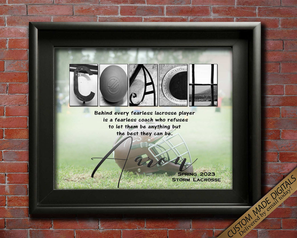 Custom Gift for Lacrosse Coach Printable