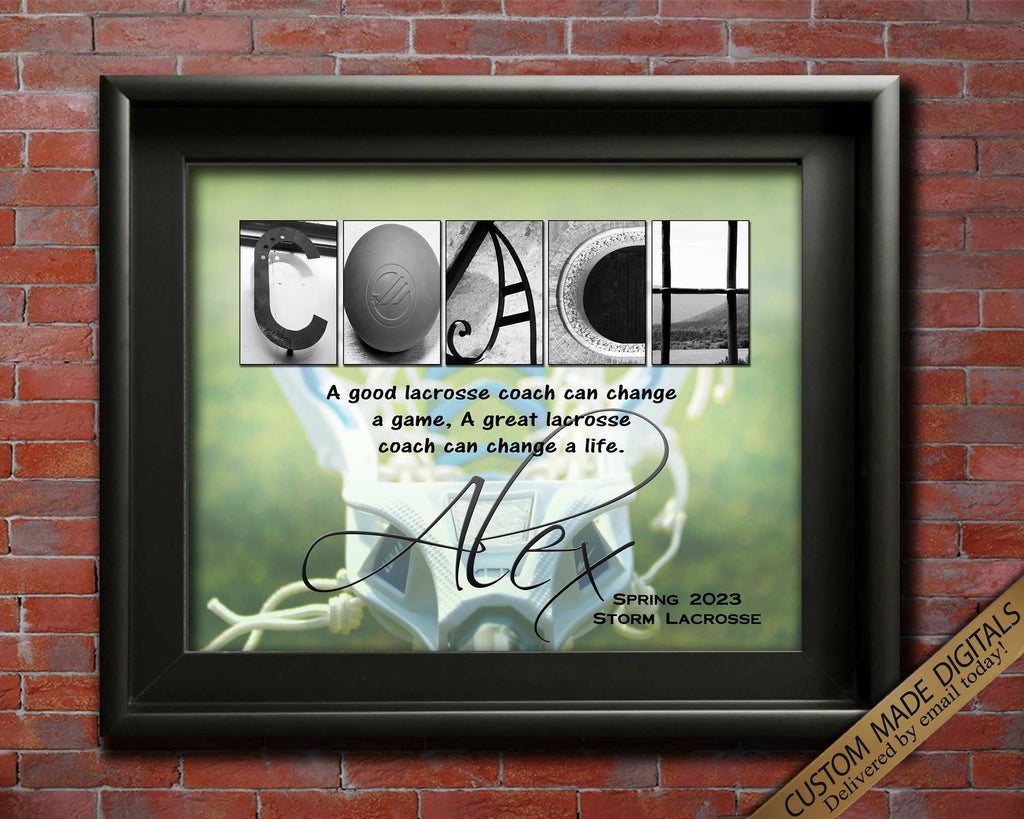 Lacrosse Coach Gift wall art