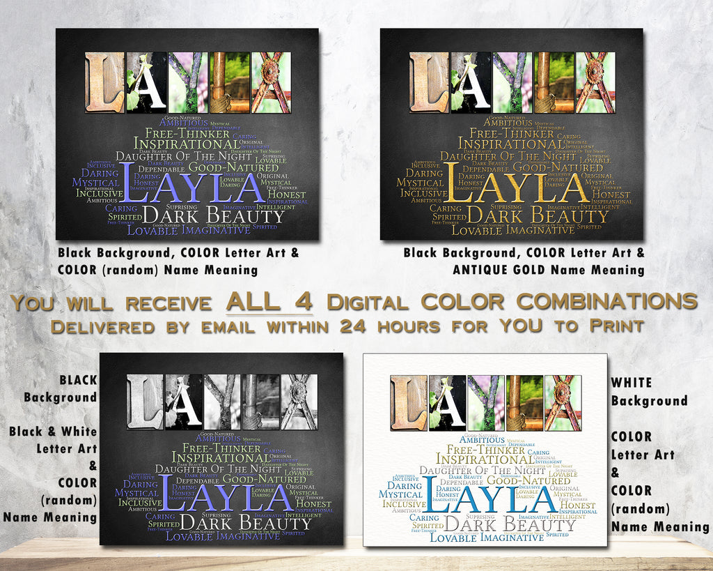 Layla Name Gift with meaning for special occasion
