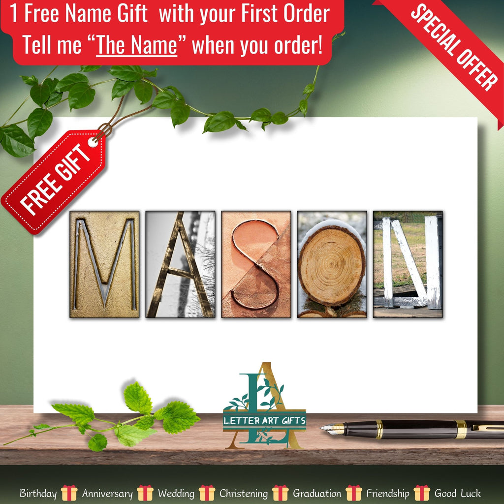 Mason Free Name gift printable