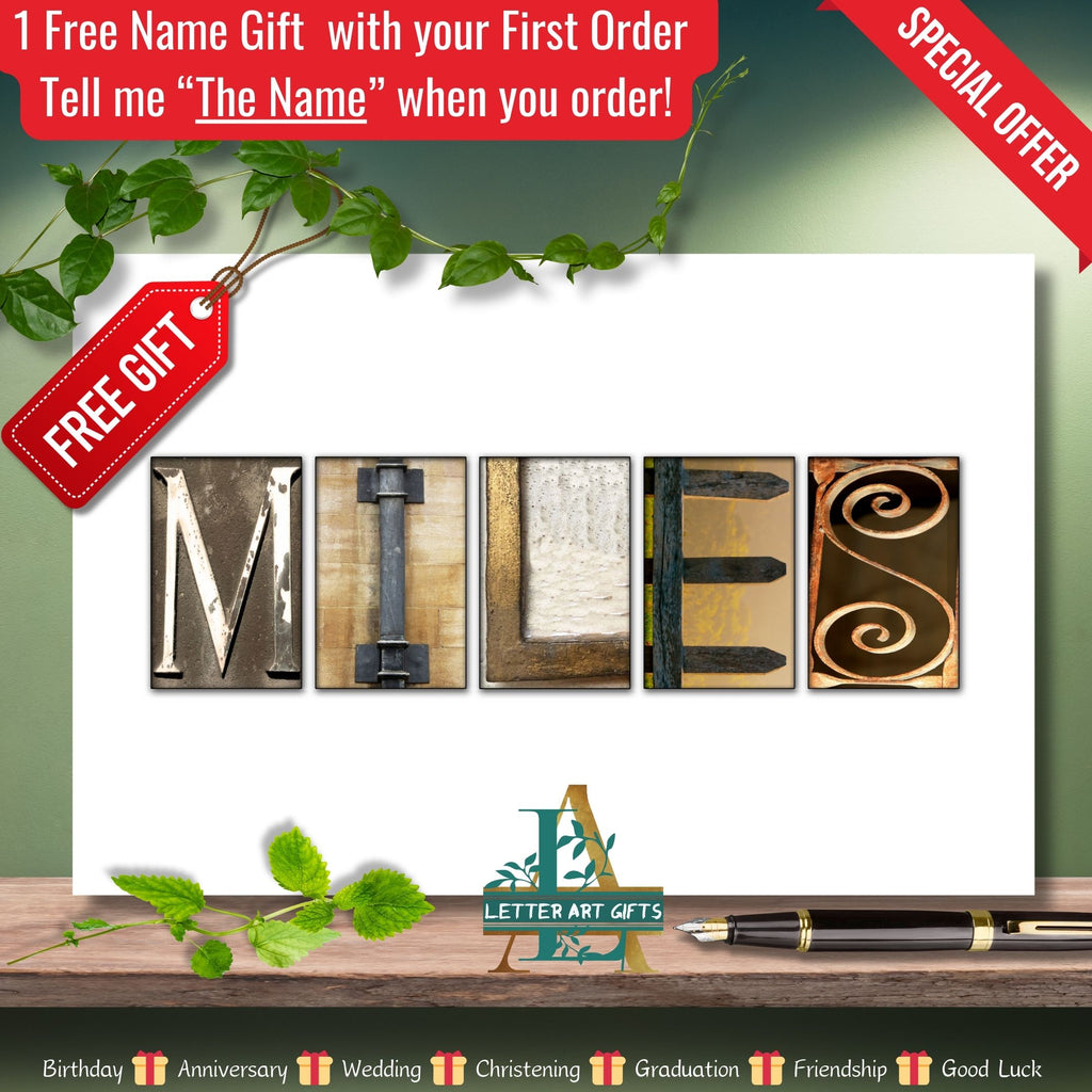 Miles Free Name gift printable