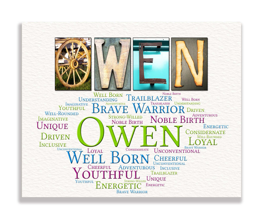 Owen Name Meaning Gift Wall Art