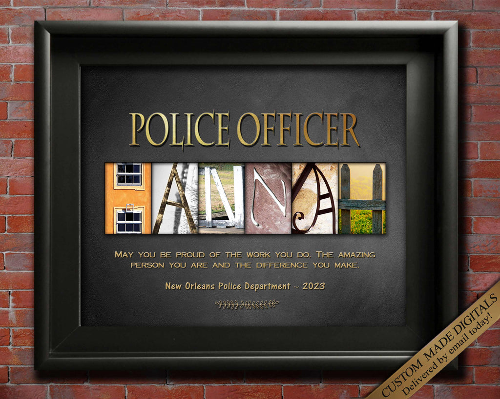 Gift for Female Police Officer Service Award