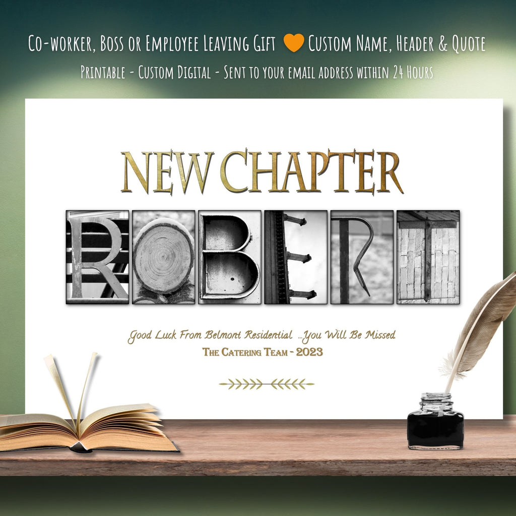 Unique New Chapter Printable Name Wall Art for Robert