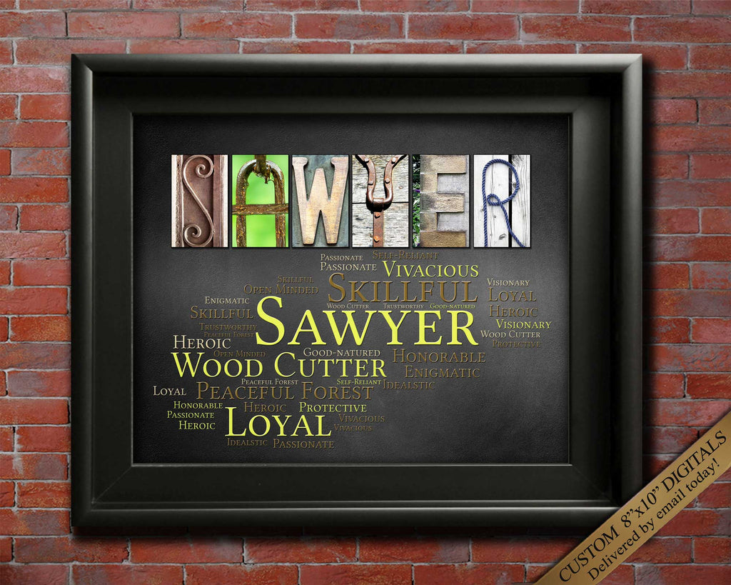 Sawyer Name Gift for Birthdays, Communion, Confirmation, Christmas, Thank You, Friendship Appreciation