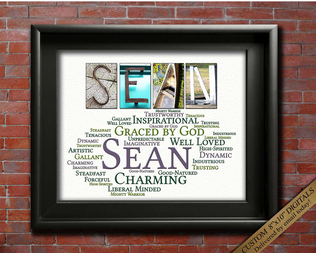 Sean Name Gift for Birthdays, Communion, Confirmation, Christmas, Thank You, Friendship Appreciation