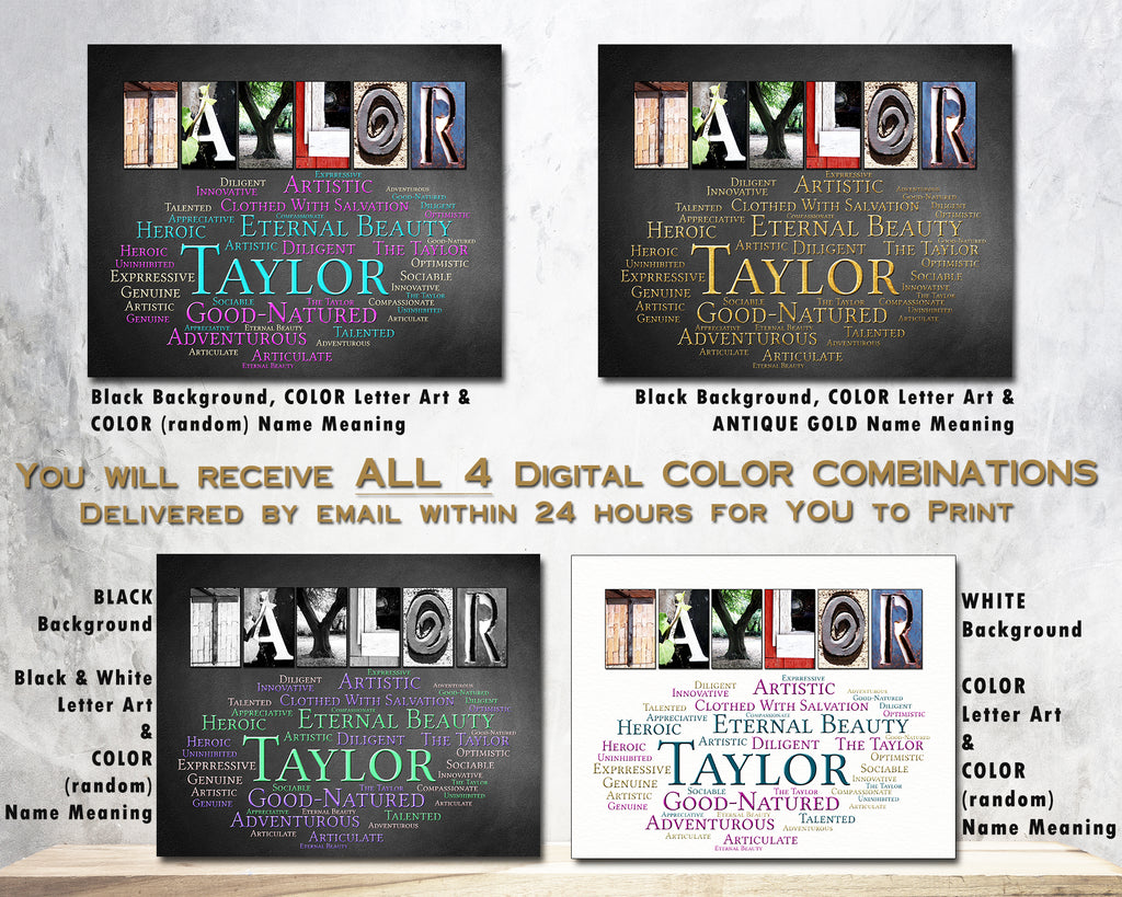 Taylor Name Gift for Birthdays, Communion, Confirmation, Christmas, Thank You, Friendship Appreciation, Bridesmaids