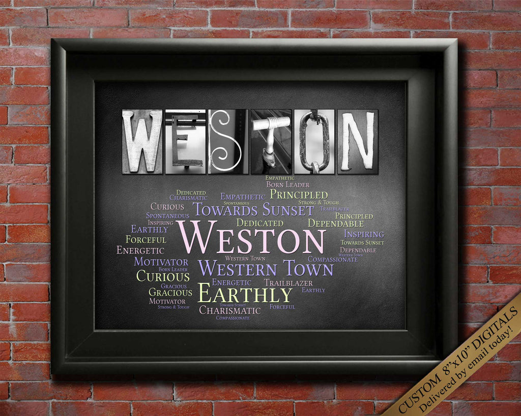 Weston Name Gift Birthdays, Communion, Confirmation, Christmas, Thank You, Friendship Appreciation, Bridesmaids, Groomsman, Christening, First Birthday