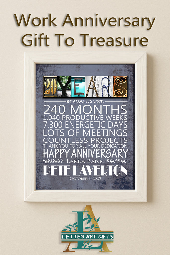 Work Anniversary gift to treasure