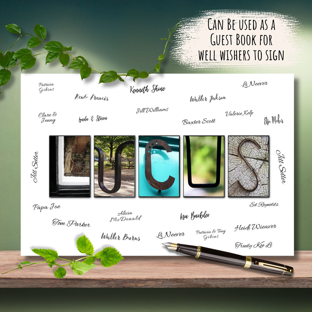 Unique Printable Guest Book Name Wall Art  for Lucus