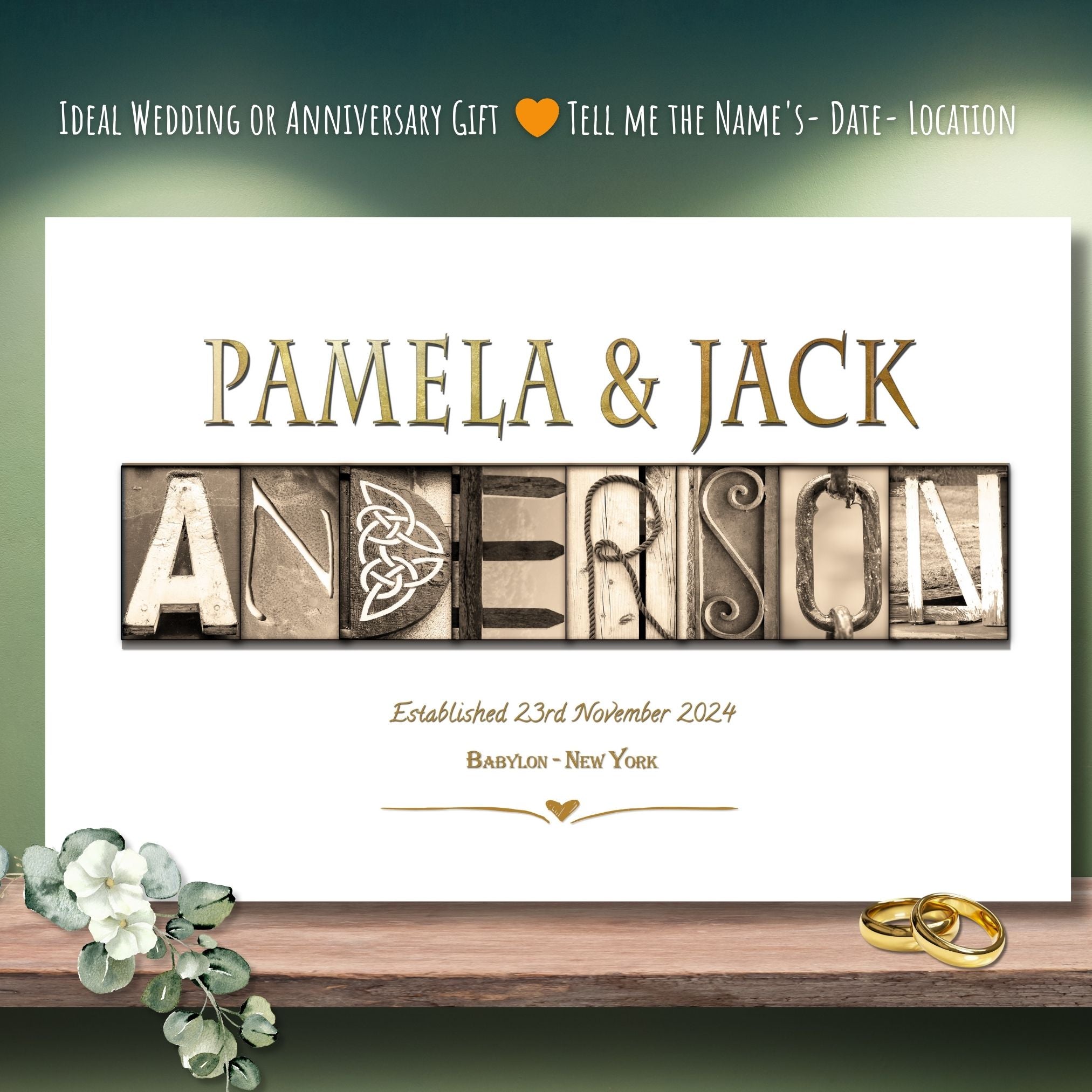 First Name Gift Unique Name Wall Art Gift For Her - Any Name Printable – Letter Art Gifts