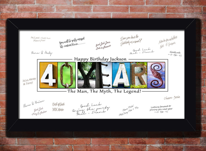 40th Birthday Gift for him her