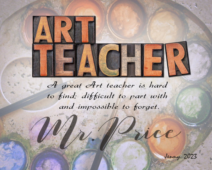 school art teacher musical play production gift
