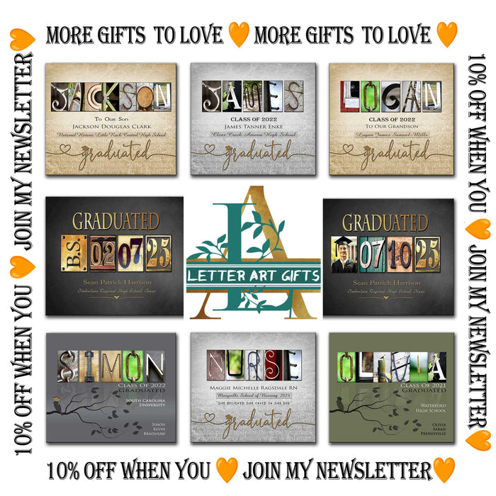 Gifts for graduation for letter art gifts