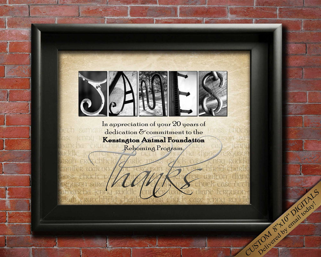 Custom Made thank you gift wall art