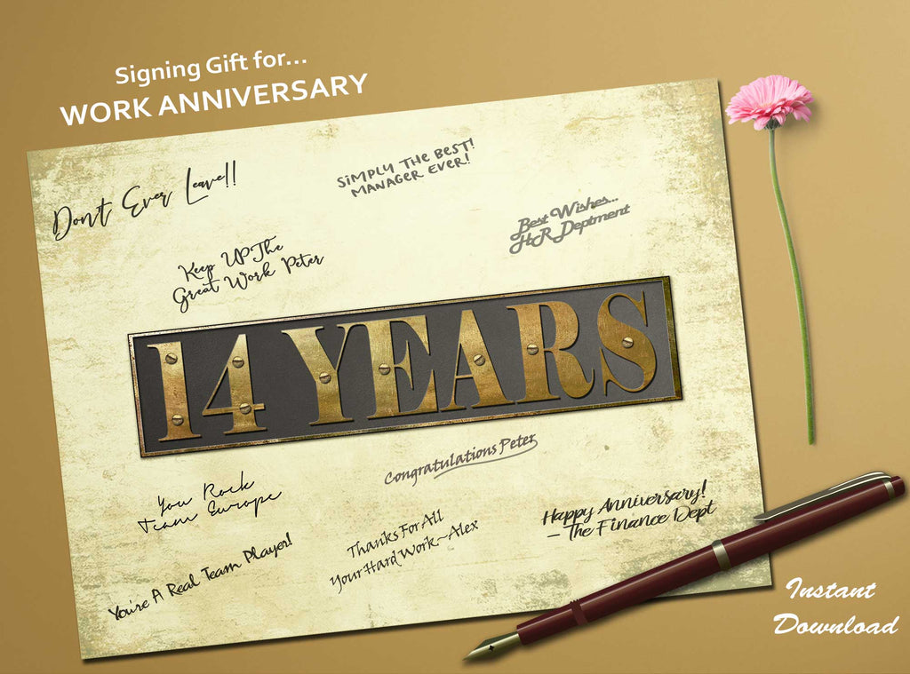 14 Years staff anniversary appreciation