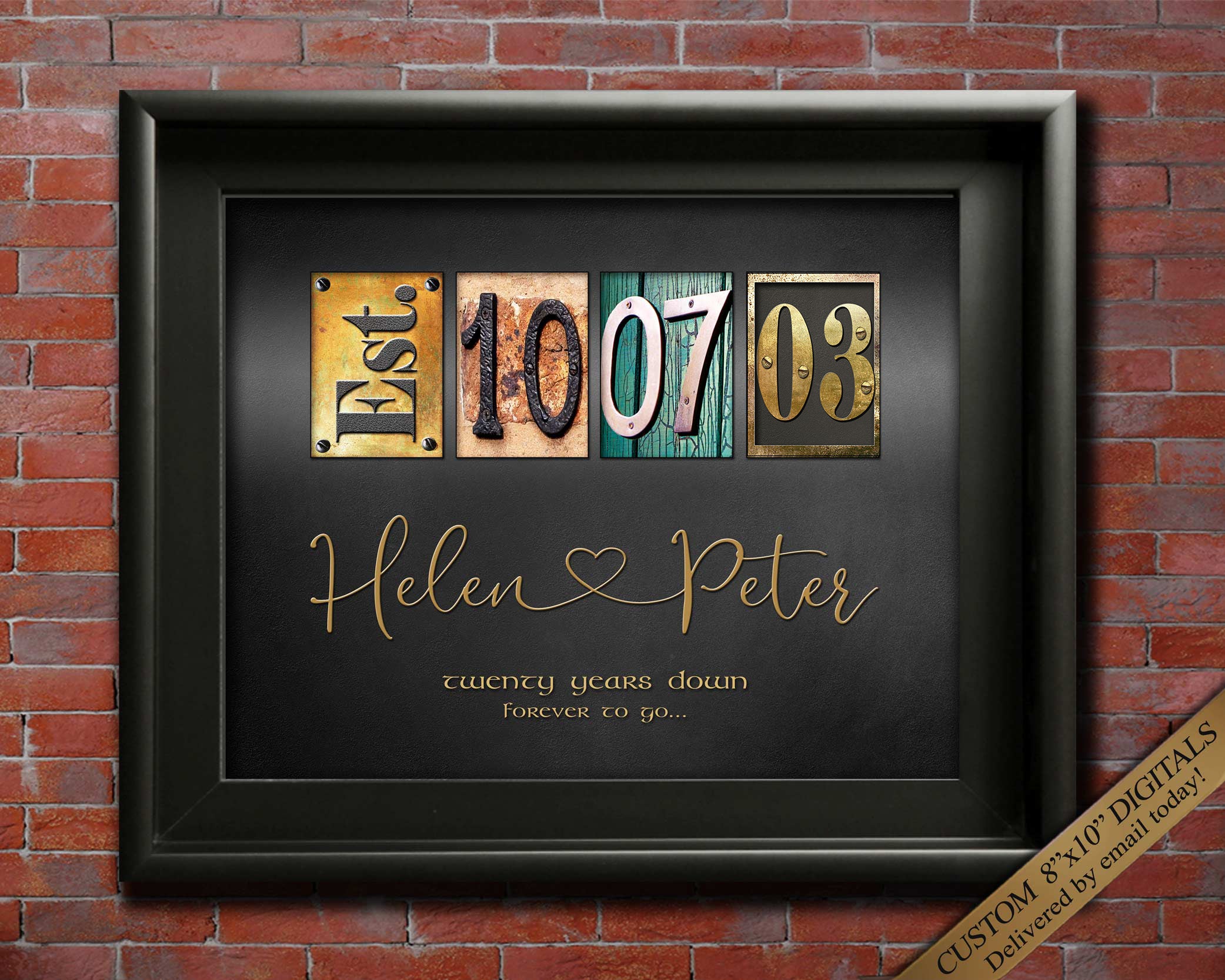 Personalized 10th Anniversary Gift For Him Wedding Anniversary