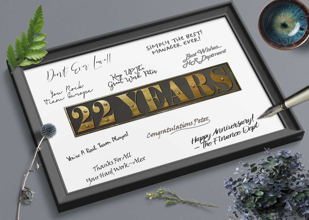 22 Years Business Appreciation Wall Art Printable guest book