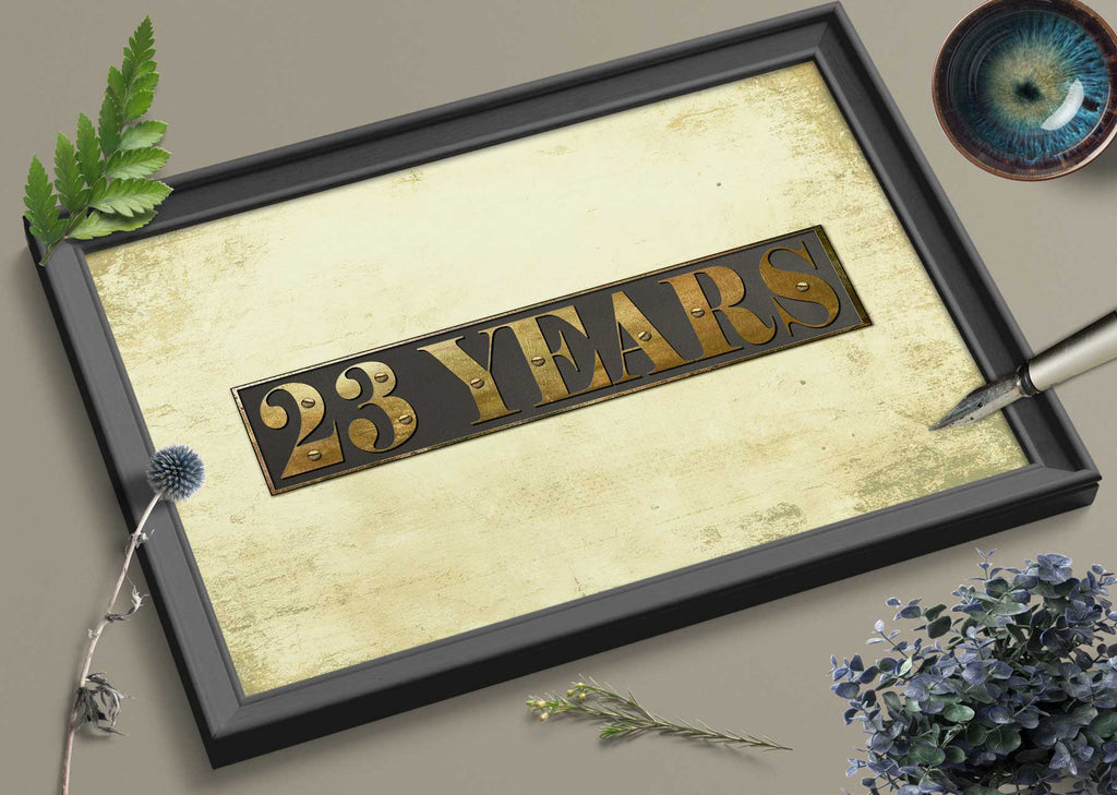 Handmade 23 Years Wall Art guest book