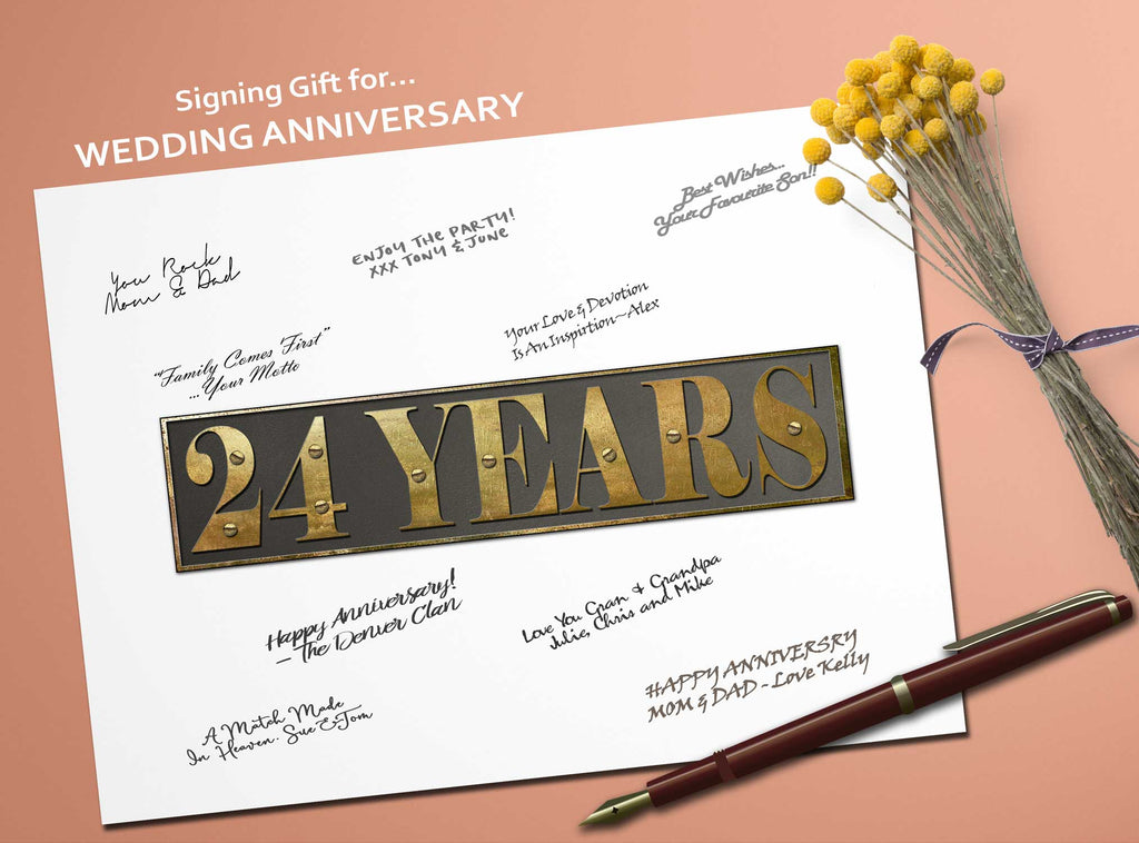 24th Anniversary Wall Art guest book