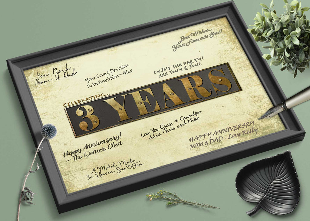 3 Years Party Printable wall art gift