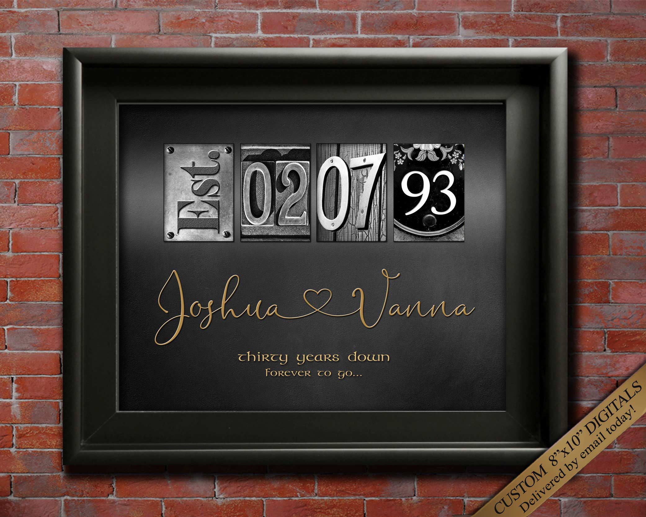 30th Anniversary Gift Spanish Anniversary Plaque Gift for -  Portugal