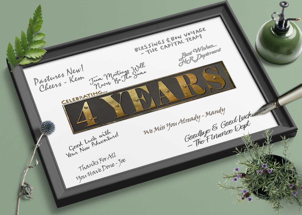 4 Years Printable wall art gift