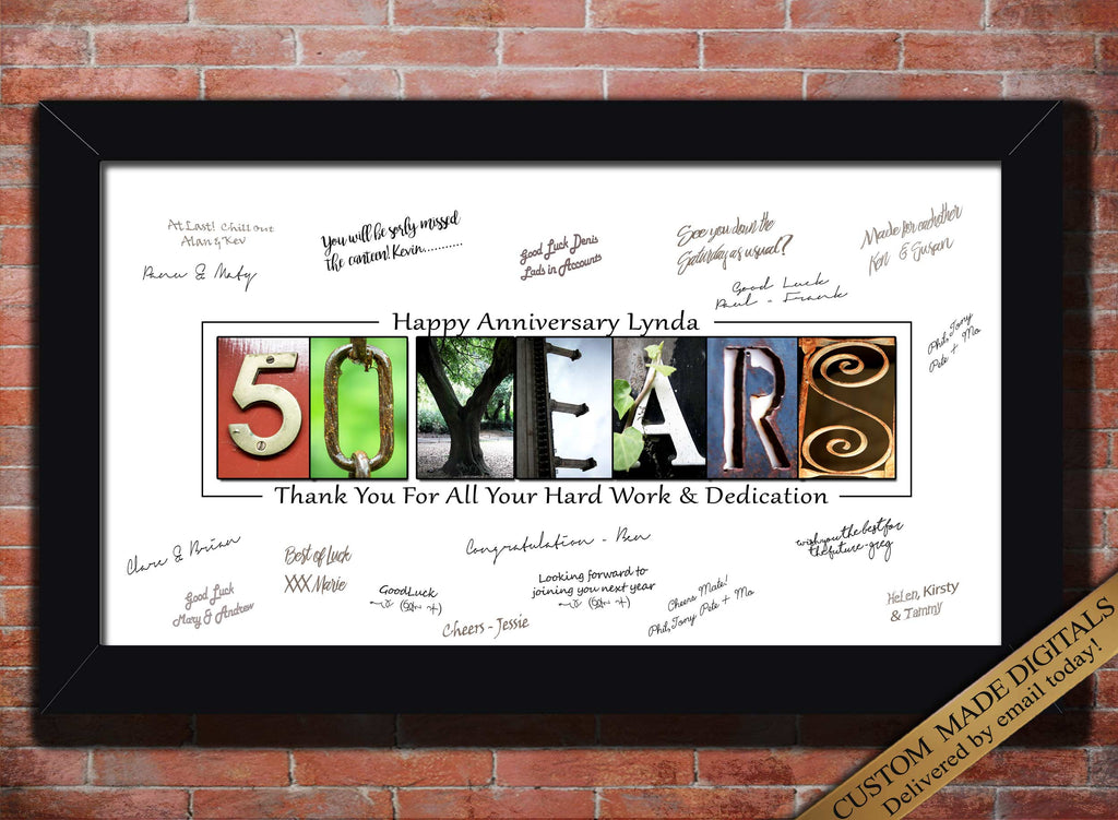 50th work anniversary gift
