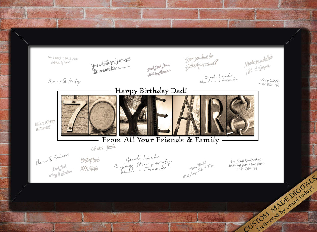 70th party decoration poster