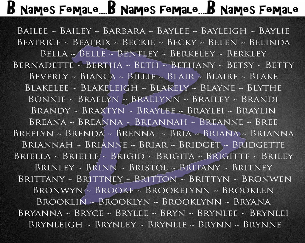 More First Names to Shop - Female (B)