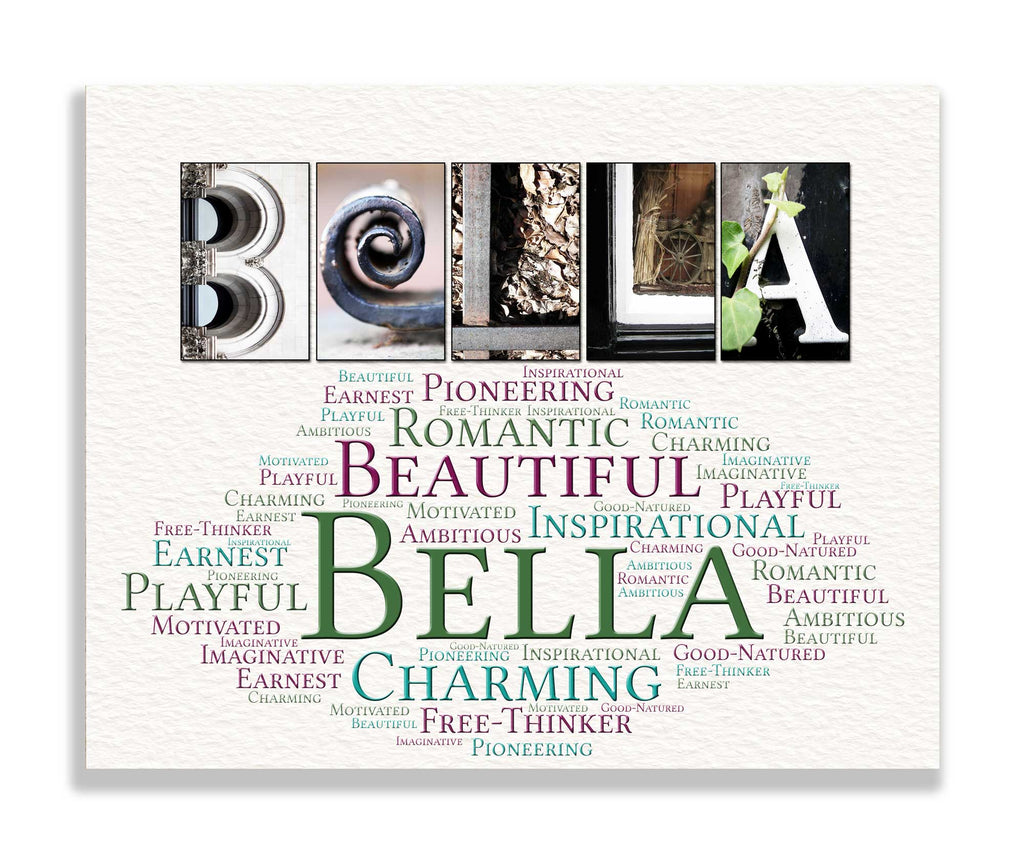 Bella Girls First Name Meaning Print 