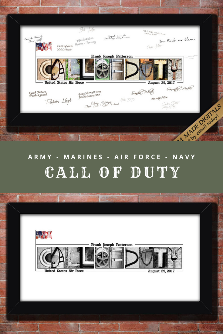 Team Letters Cod Military Gift Army Basic Training, Marines Deployment Gift, Navy Air F ...