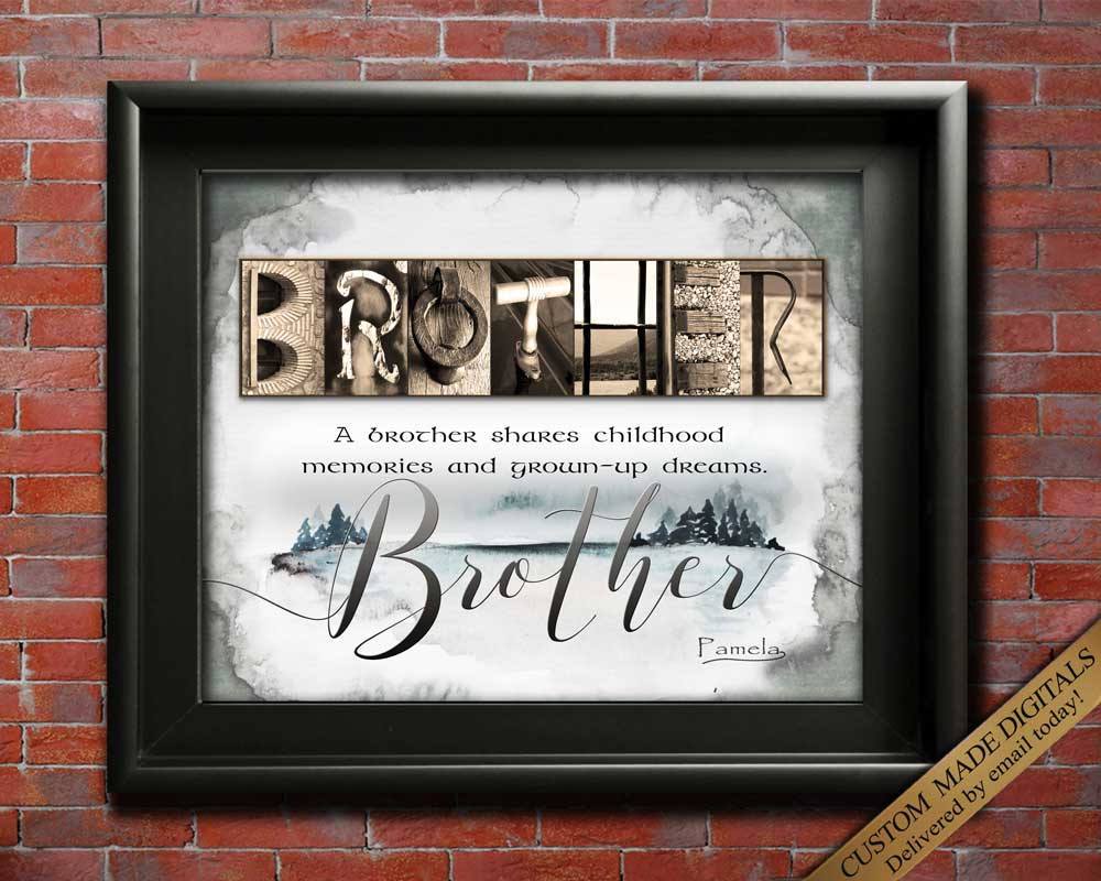 Custom Wall Art Brother quote gift