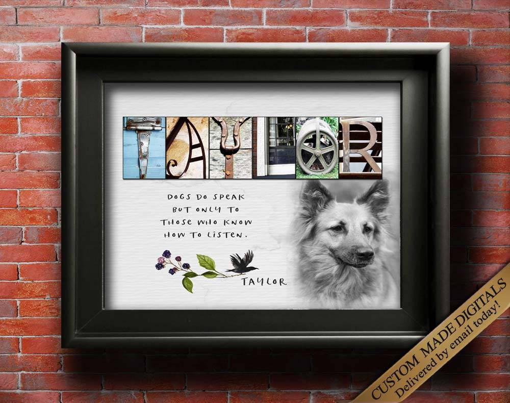 Customized Dog Art Gift wall decor print