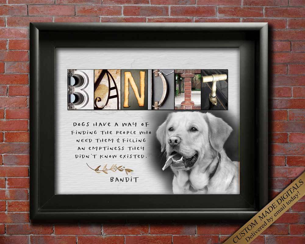Customized Dog Photo Art Gift wall decor