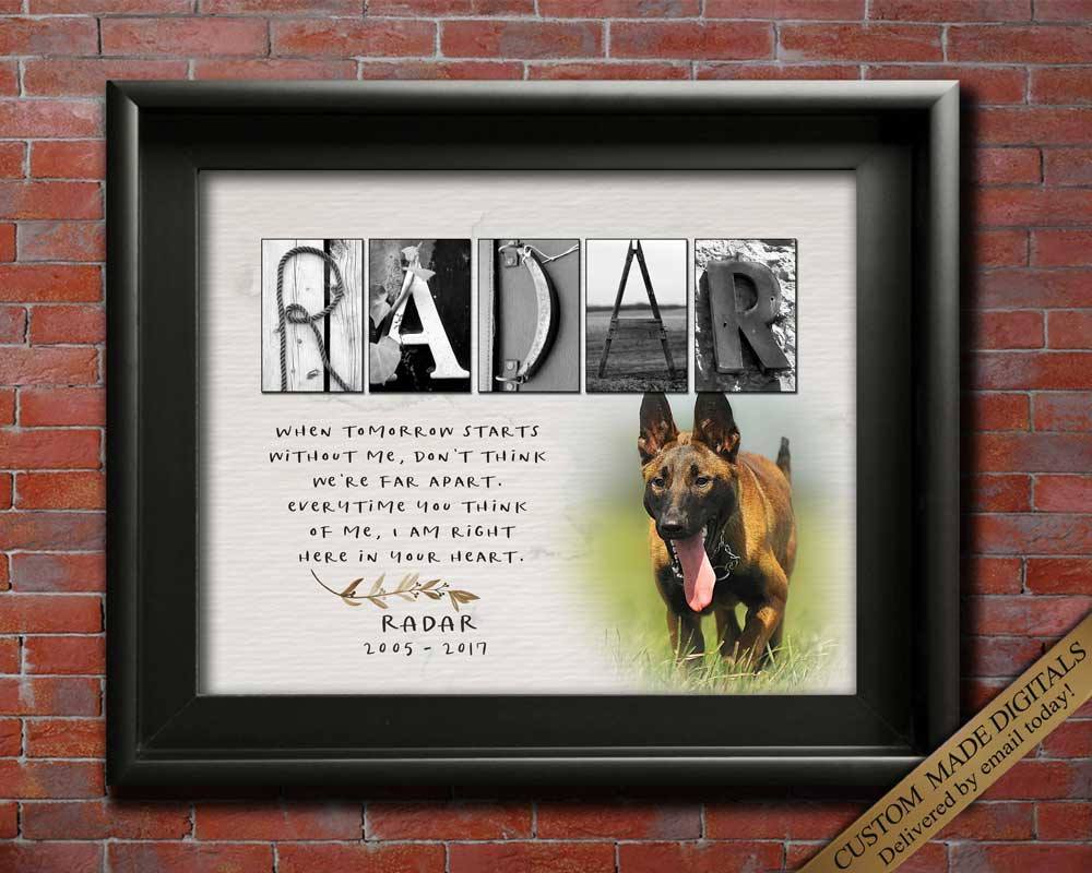 Dog Memorial personalized printable