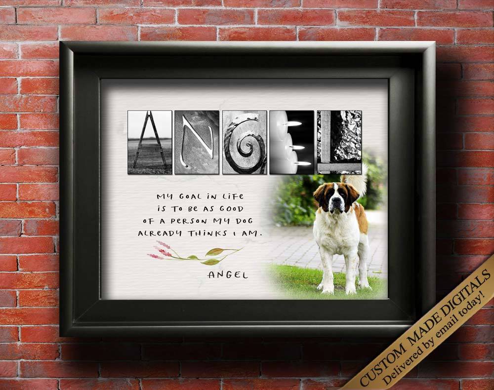 Dog photography and quote gift print