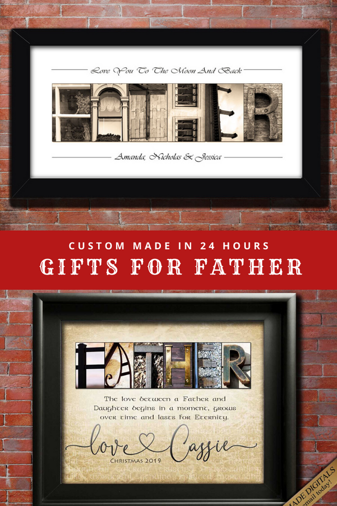 Father Gift for Christmas Wall Art Personalized Gift