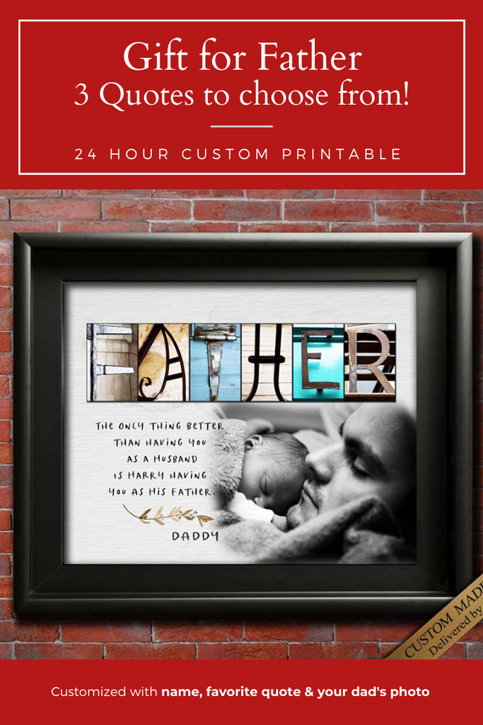 Father photo gift for Christmas Customized