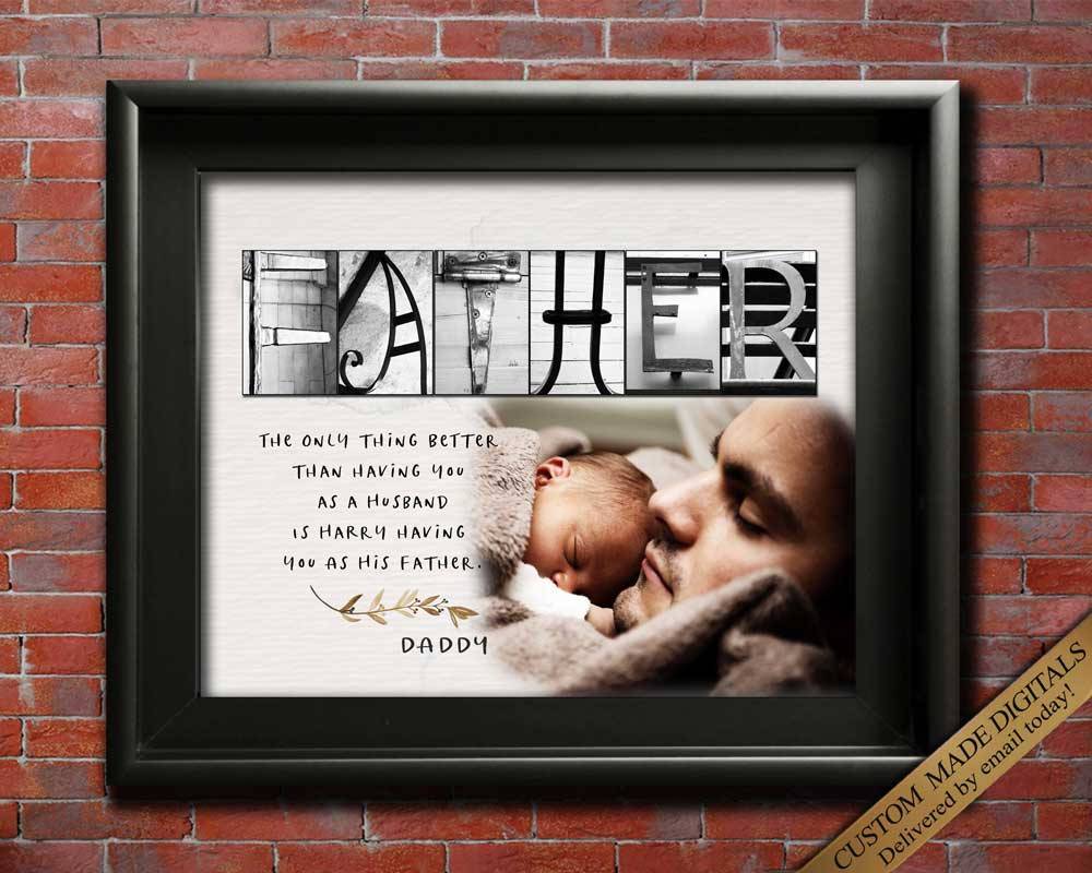 Father photo gift for Christmas from kids
