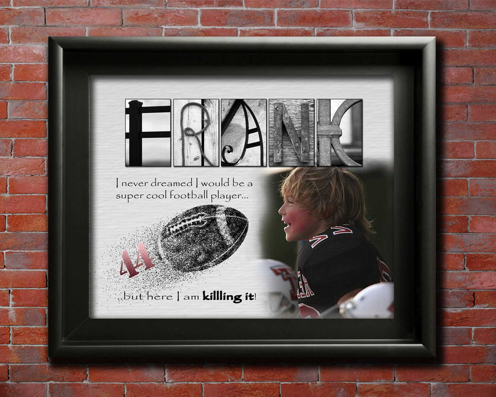 Personalized Football Player Sign End Of Season Gift
